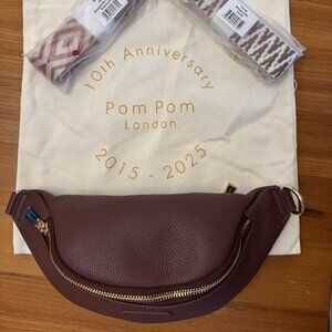 Pom Pom London Bum Bag Deep Burgandy